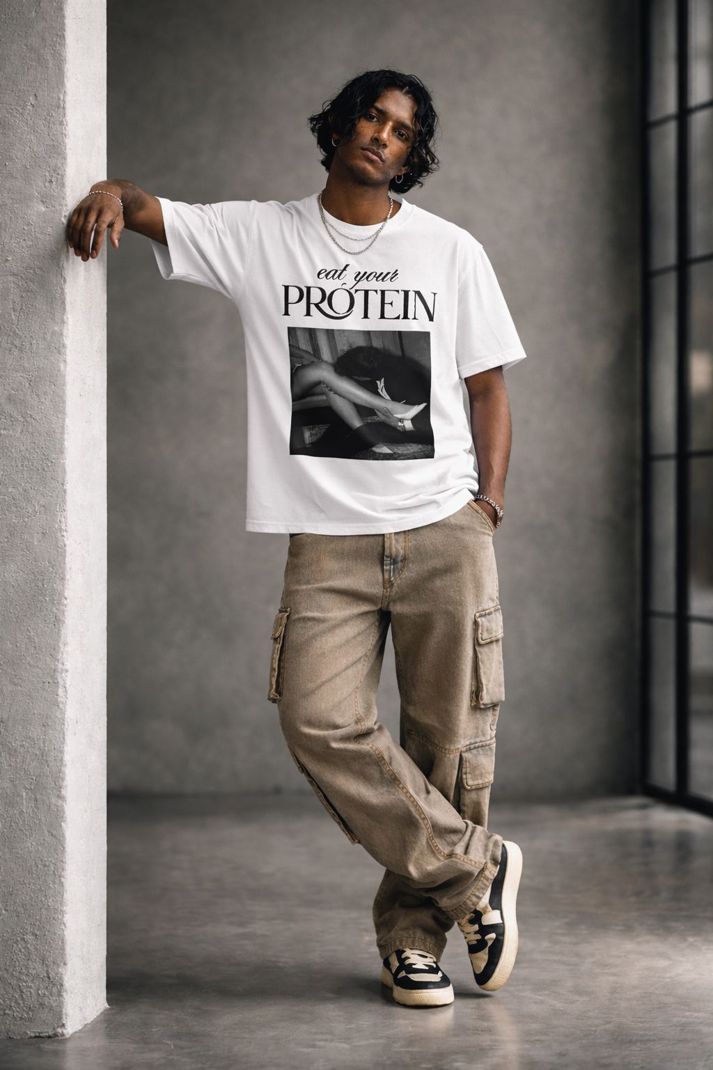 Eat your protein | Unisex Oversized Standard T-Shirt